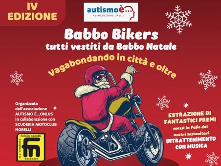 Babbo Natale risale in sella alla moto per portare un dono speciale alle famiglie con persone autistiche